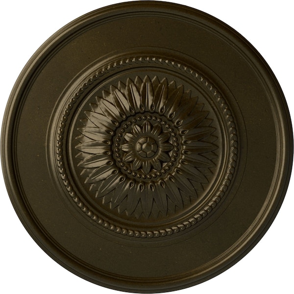 Ekena Millwork Wigan Ceiling Medallion, Hand-Painted Green Gold, 29 3/4"OD x 1 1/2"P CM29WGGGS - main